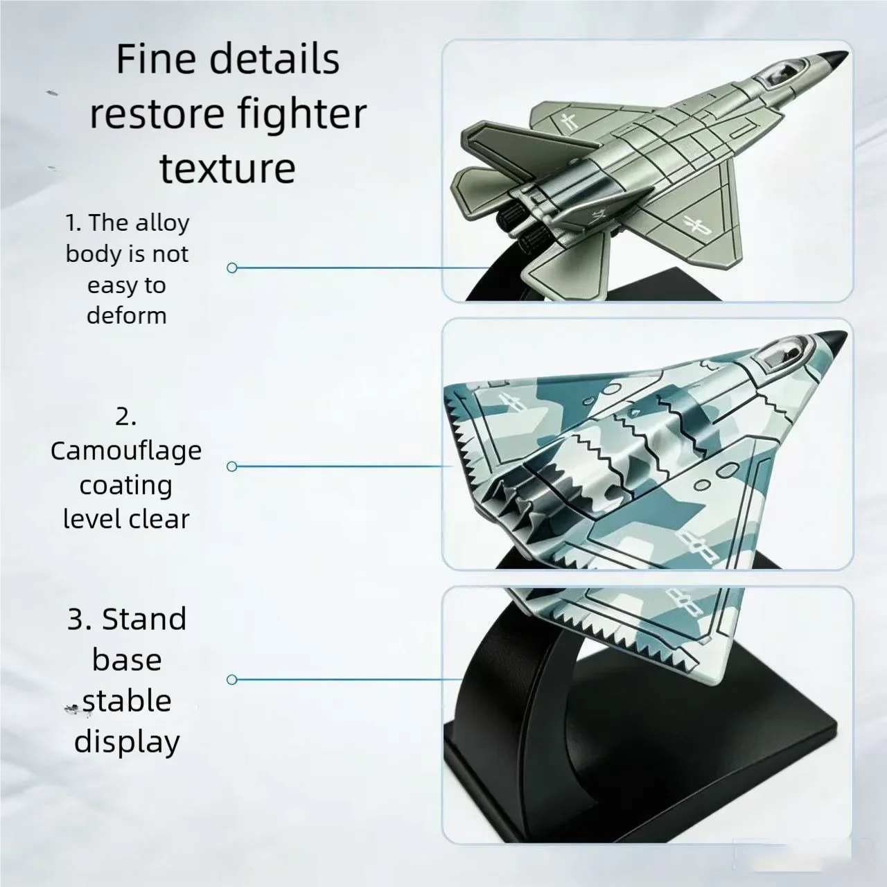 Military Fighter Jet Model Plane J-16 J-36 J35 H-20 Mini Alloy Airplane Model Desktop Ornament Collection Gift For Aviation Fans