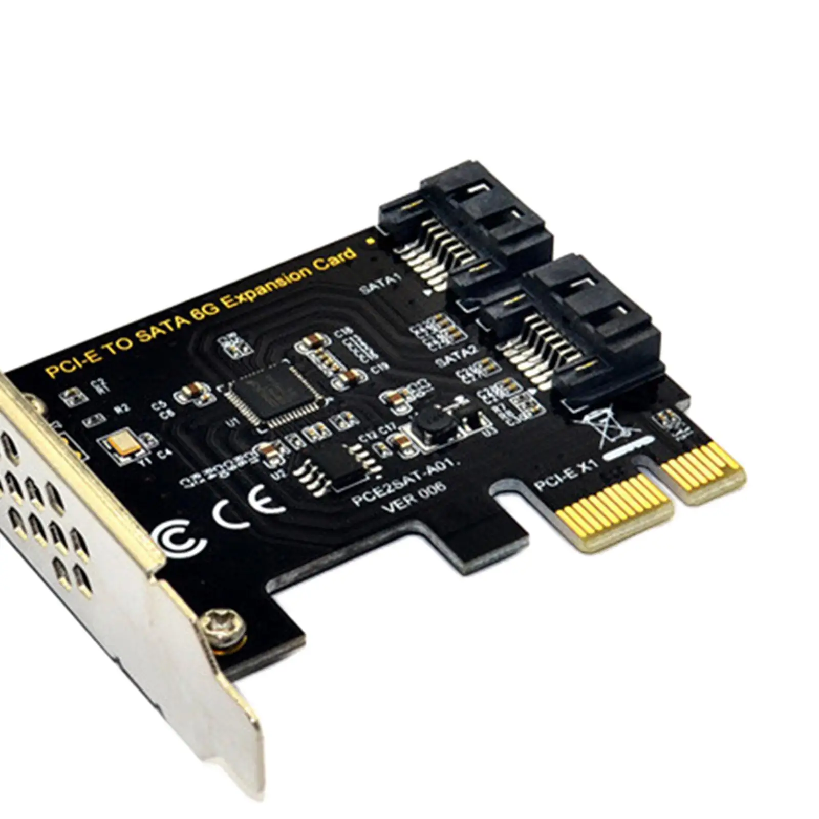 PCI-E X16 SATA 3.0 7Pin 2-poorts 6G uitbreidingsadapterkaartkaarten