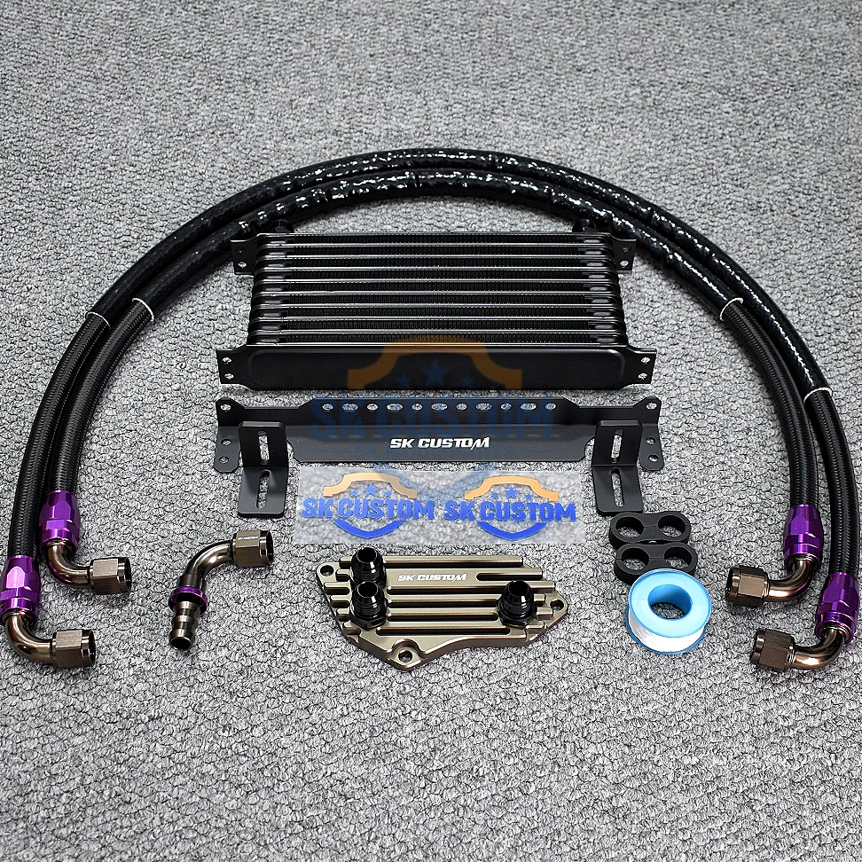 SK CUSTOM Engine Oil Cooling Kit for BMW N20 N26 N55 N51 N52 N53 N54 F30 F34 F07 F10 F12 E83 E84 F25 E71 E90 E93 Radiator Cool