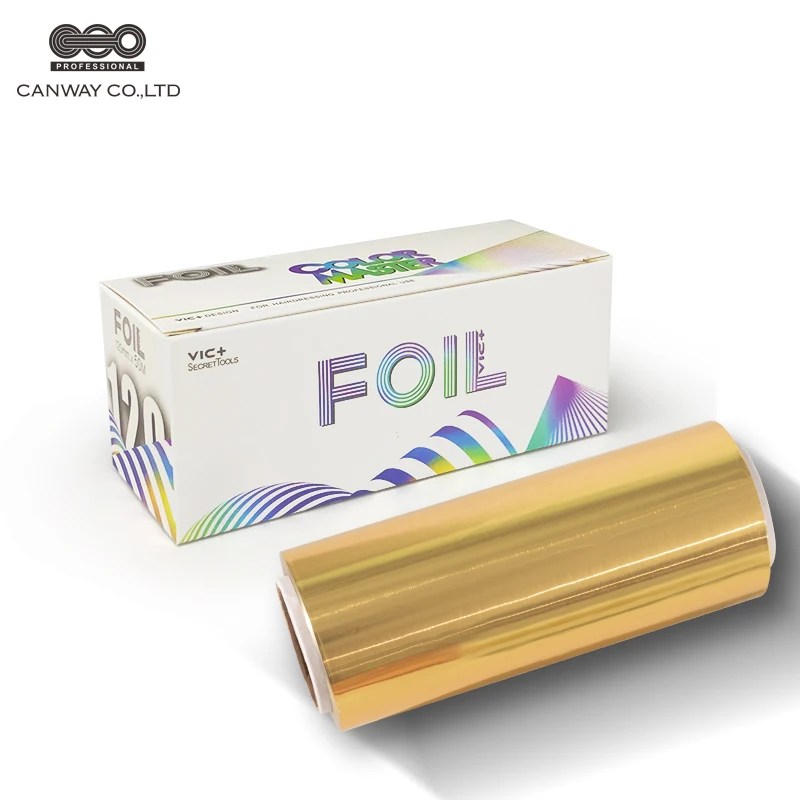 VIC+Silver, Rose gold, Gold Salon Smooth Aluminum Foil Roll,Hair Foils For Highlighting, Salon Barber Bleaching Application