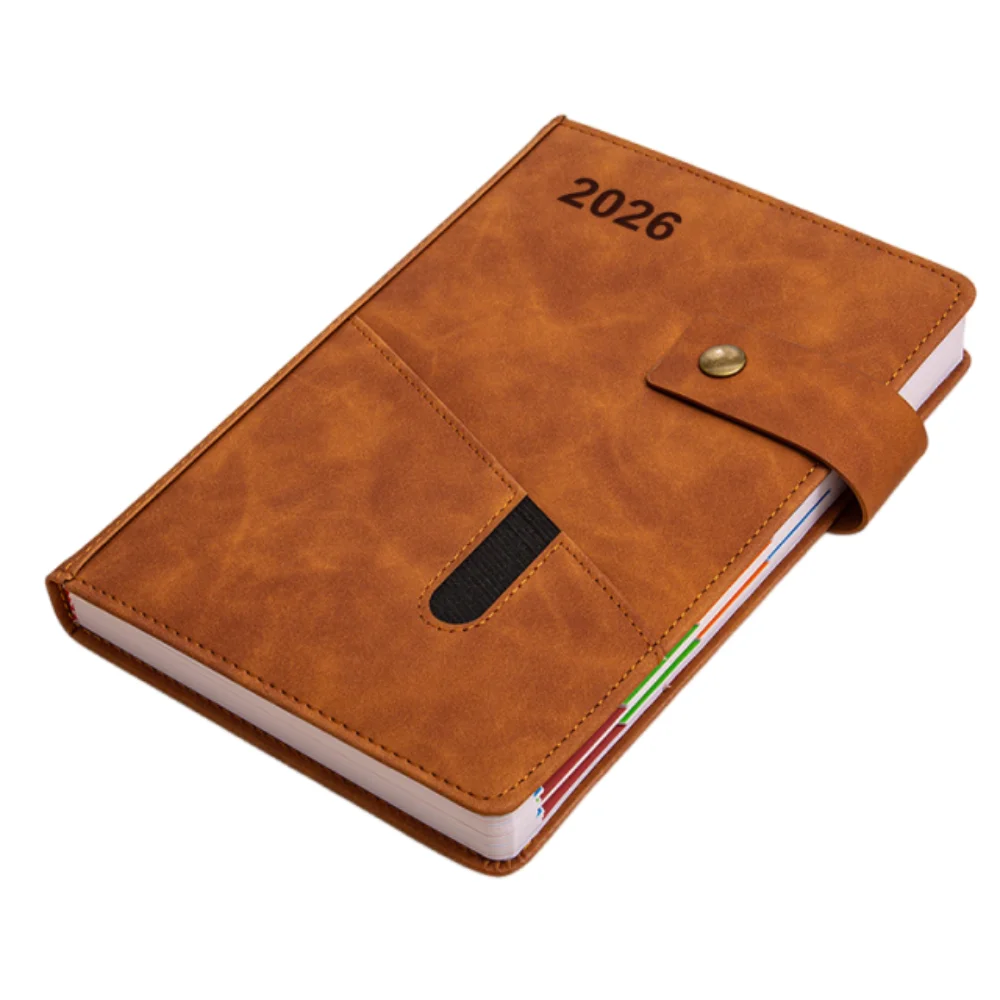 

English 2026 Schedule Planner Notepad Wear-resistant 12 Months A5 Agenda Planning Notebook Thick Paper Portable