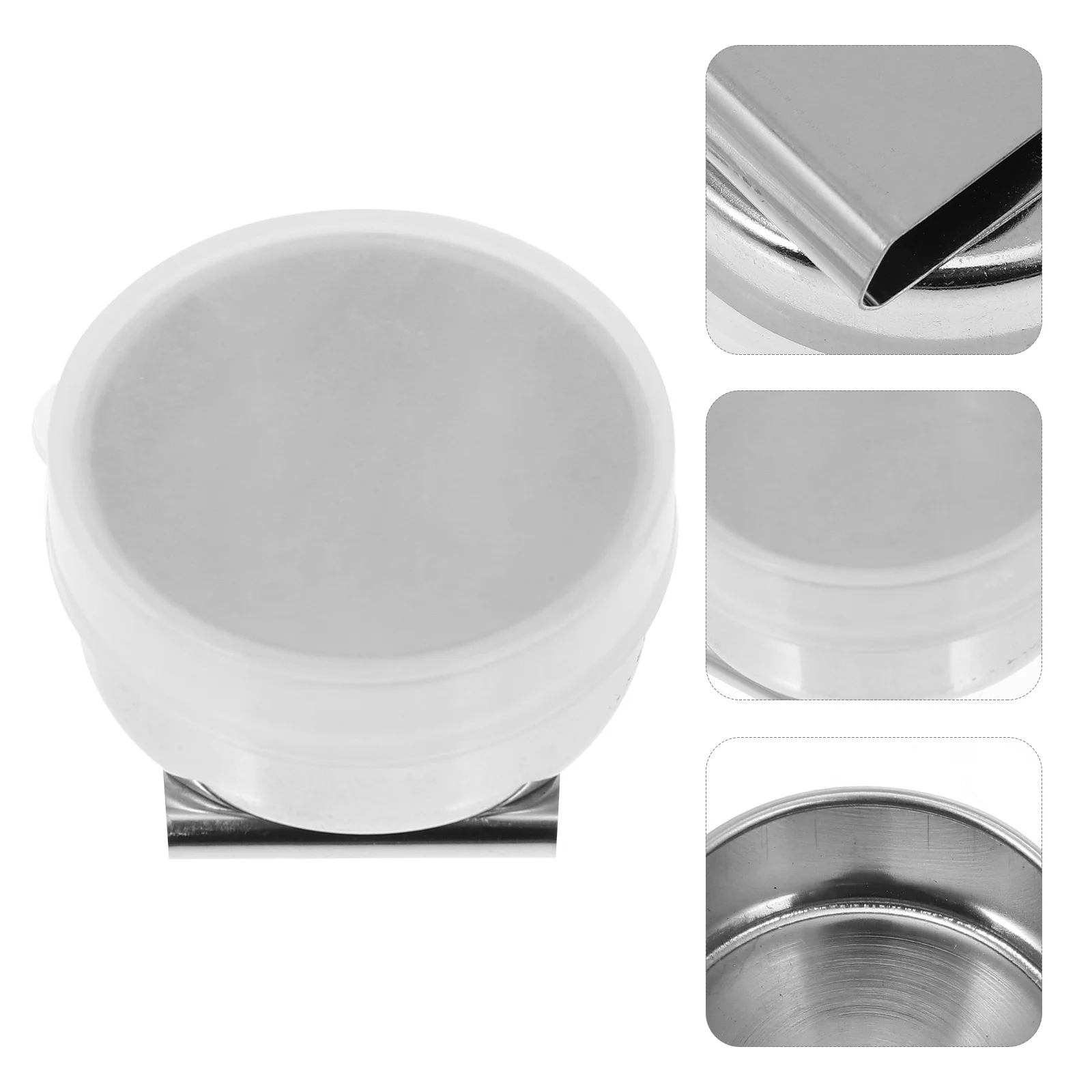 

3pcs Single Spout Oil Can Stainless Steel Brush Cleaning Bucket For Oil Painting Reusable Paint Brush Washer Container Pen