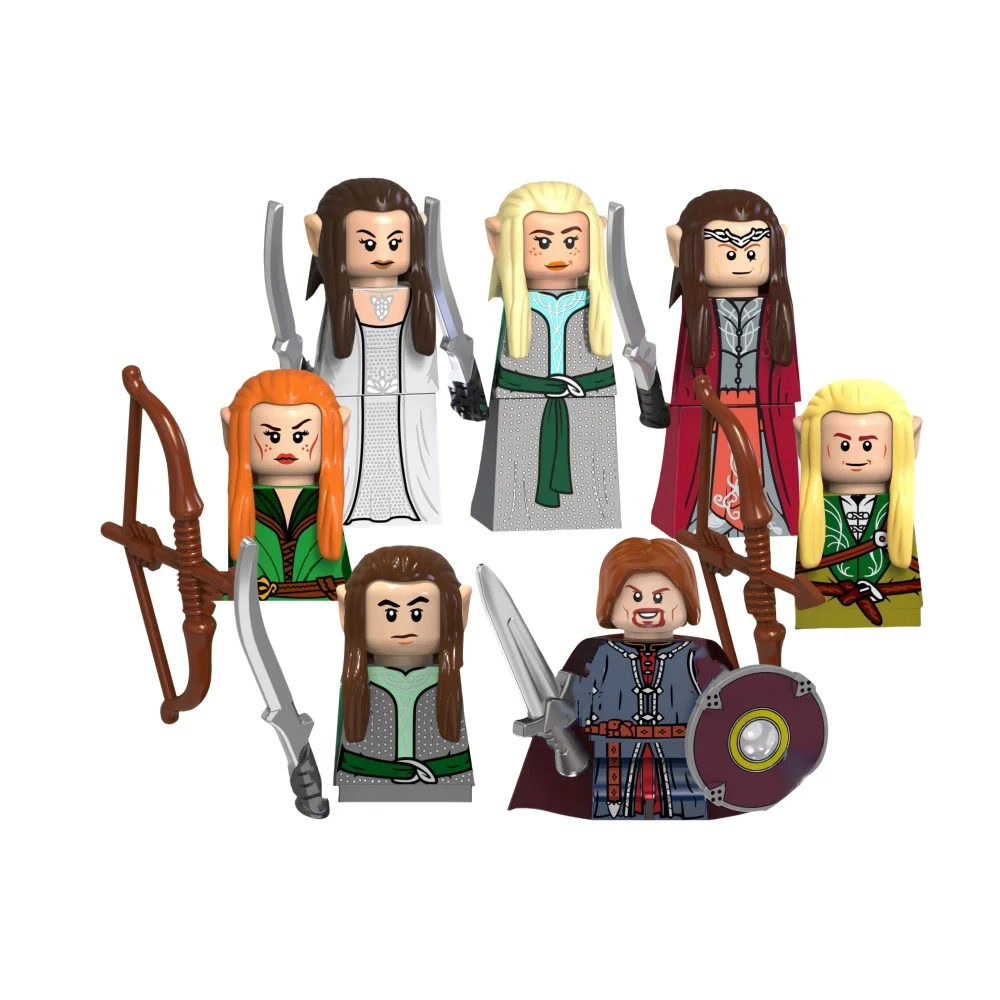 شخصيات فارس القرون الوسطى لعبة خواتم الرب الجندي Orcs الجان Azog عفريت سورون أراغورن الحروب بنة سطح المكتب الديكور هدية #6