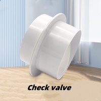 Round Pipe Check Valve Air Duct Check Ventilation Device Durable Exhaust Fan Hose Proof Ventilating Grill Kitchen Accessories