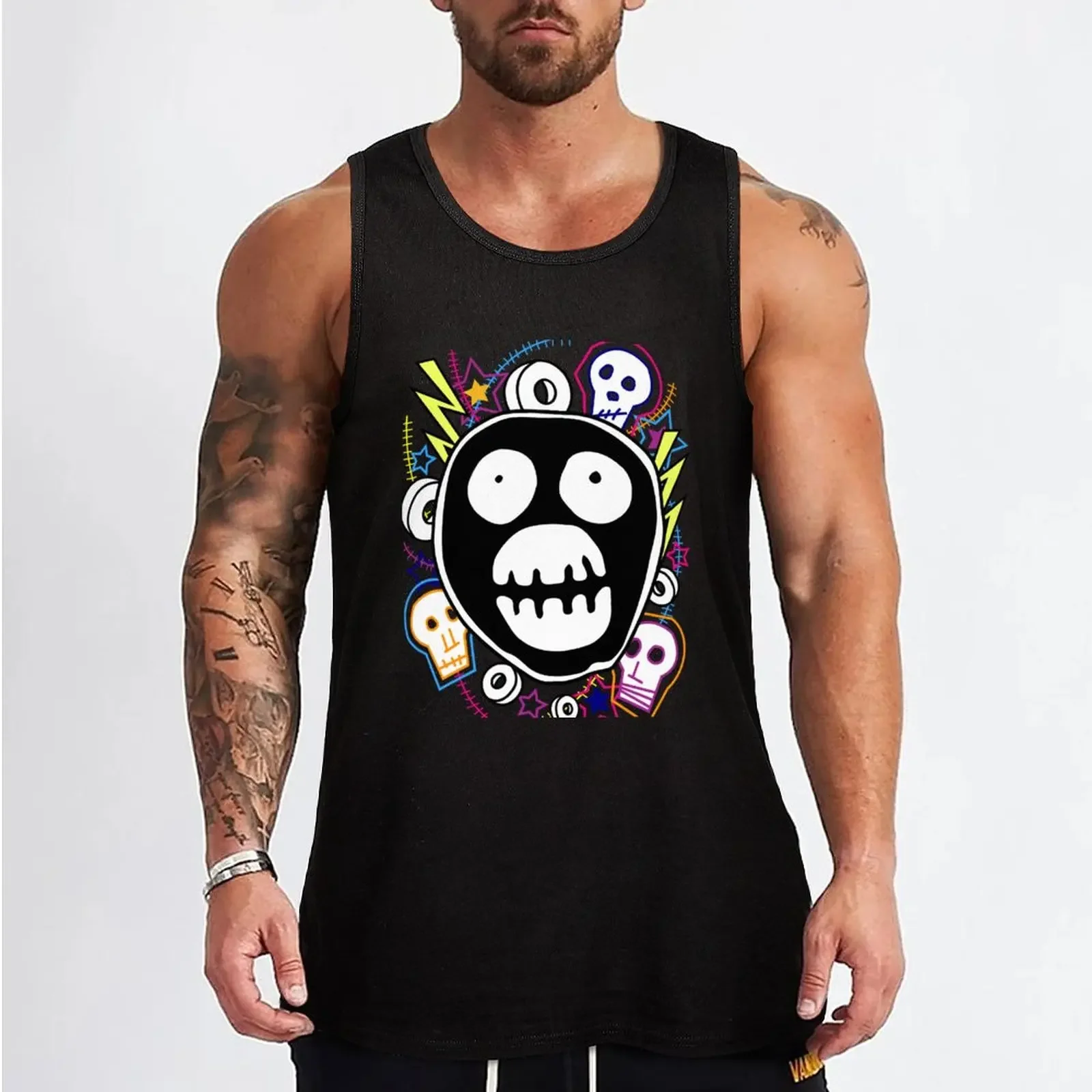 New The Mighty Boosh logo Tank Top Sleeveless men Men's tops gym men