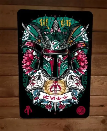 Samurai Bounty Hunter Boba 8x12 Metal Wall Sign Poster