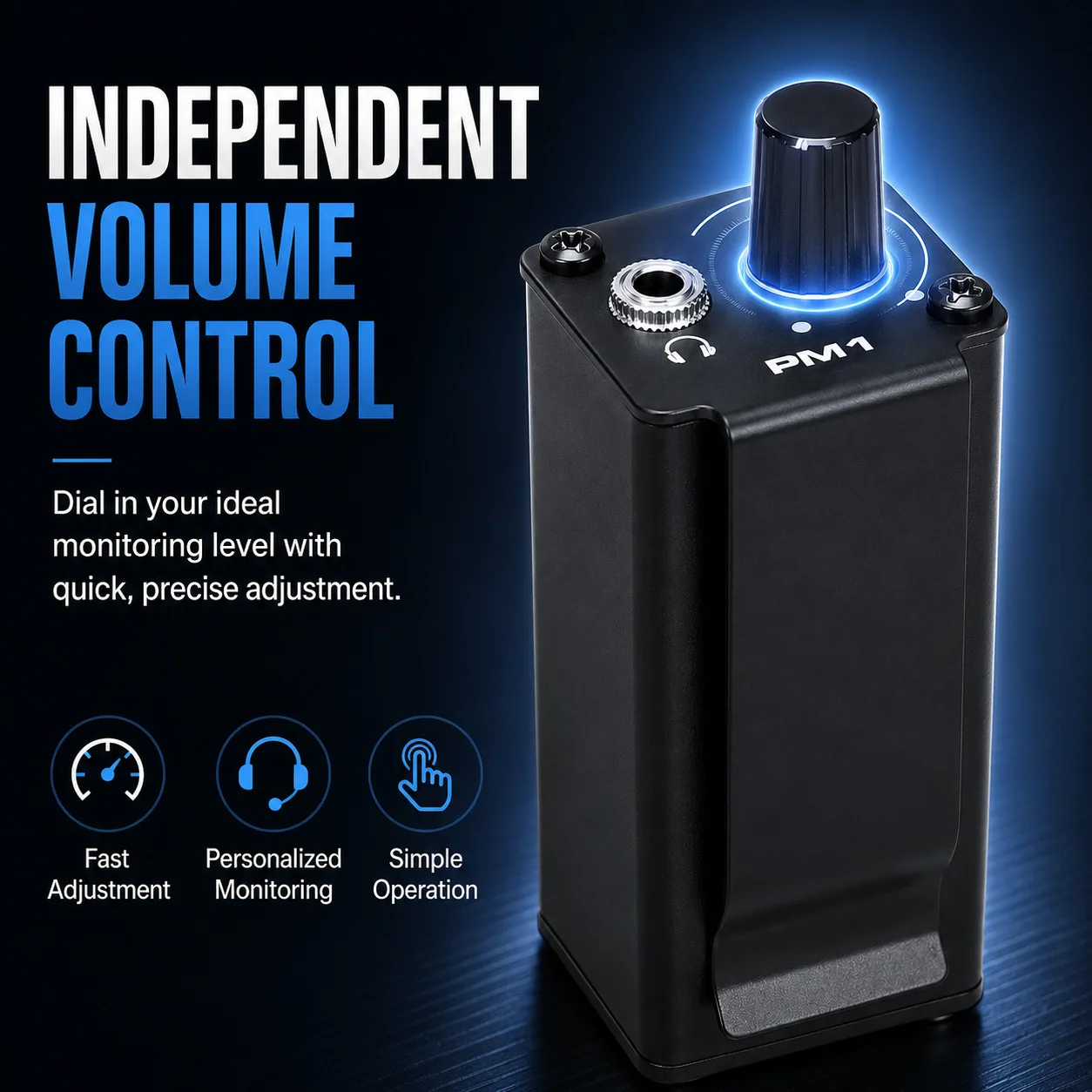 Stereo headphone amplifier, portable monitor ear single-channel XLR XLR to 3.5MM audio converter