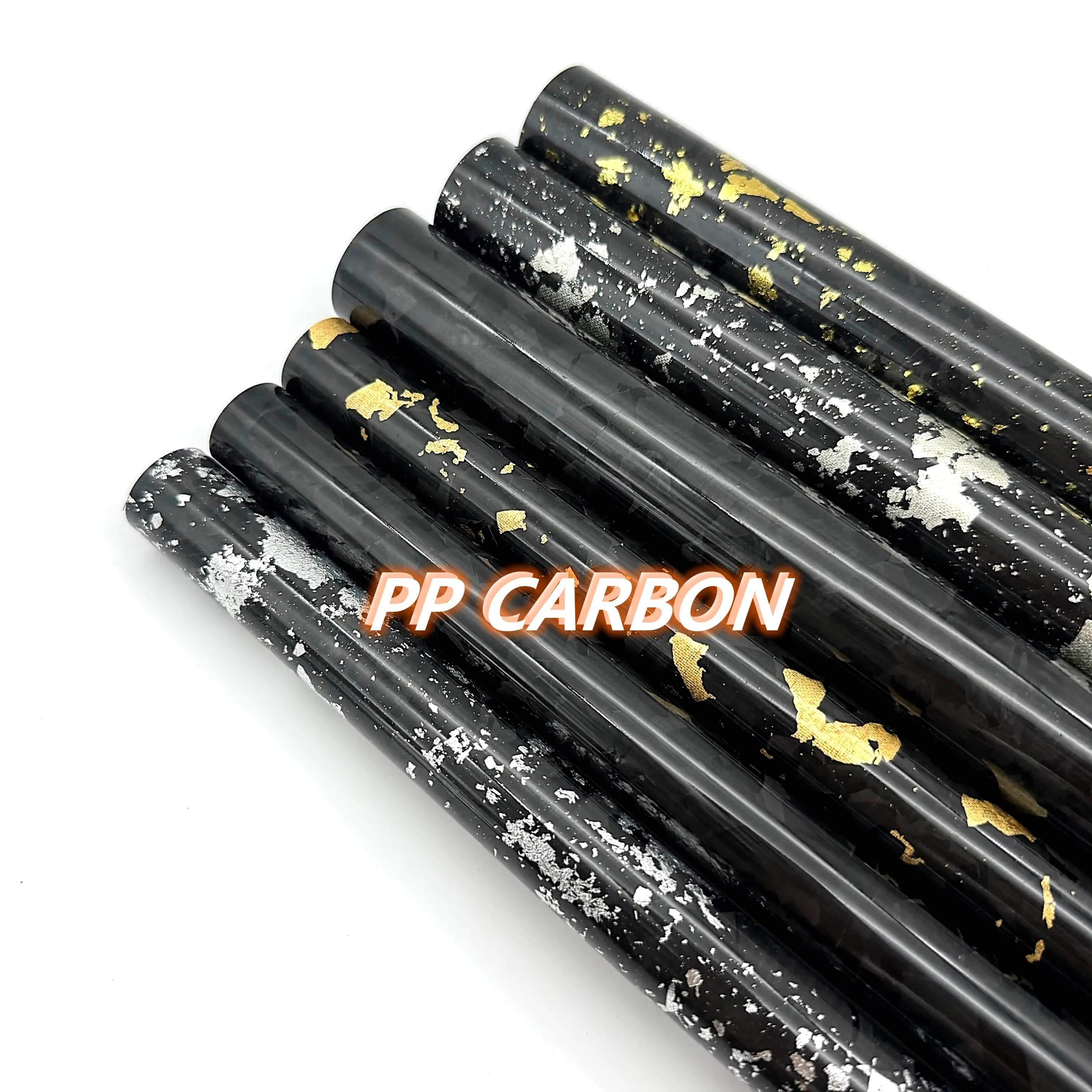 lot/2pcs 500mm Forged Carbon Fiber Tube 12mm 18mm 20mm 28mm 30mm Colored Pipe Gold Silver Camouflage 3K High Composite Material