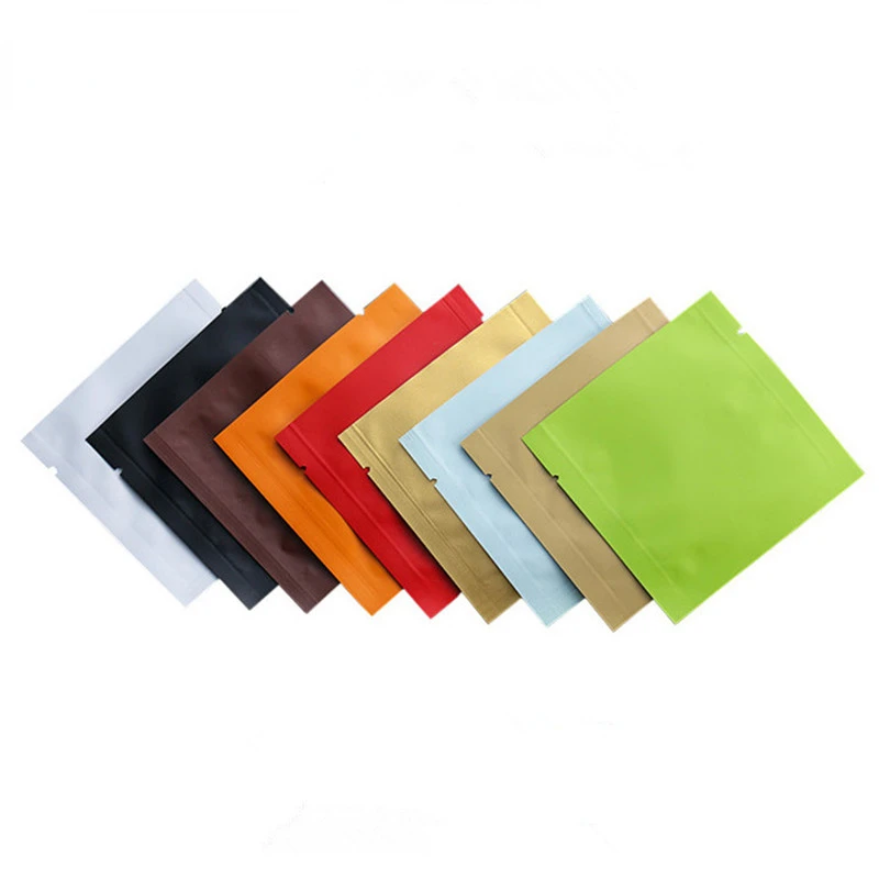 

100pcs 2g~10g Small Open Top Pure Aluminum Foil Bag Herbal Powder Tea Sugar Trail Packaging Bag Heat Sealing Storage Pouches