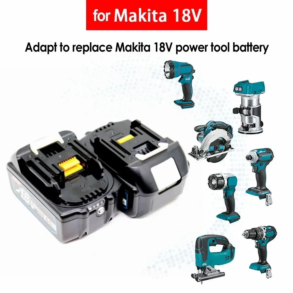

Оригинальный Новый Сменный аккумулятор для Makita 18 в для Makita BL1880 BL1860 BL1830 6000 мАч 18650 литиевый аккумулятор