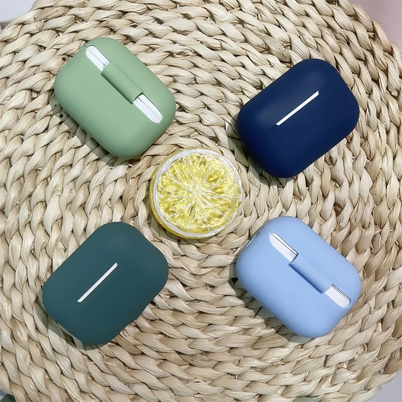 Voor Airpods Pro 2 Gen 2022 Case Plain Kleur Silicone Oortelefoon Shell Draadloze Hoofdtelefoon Cover Voor Apple Air Pod 3 pro2 2nd 1 Case