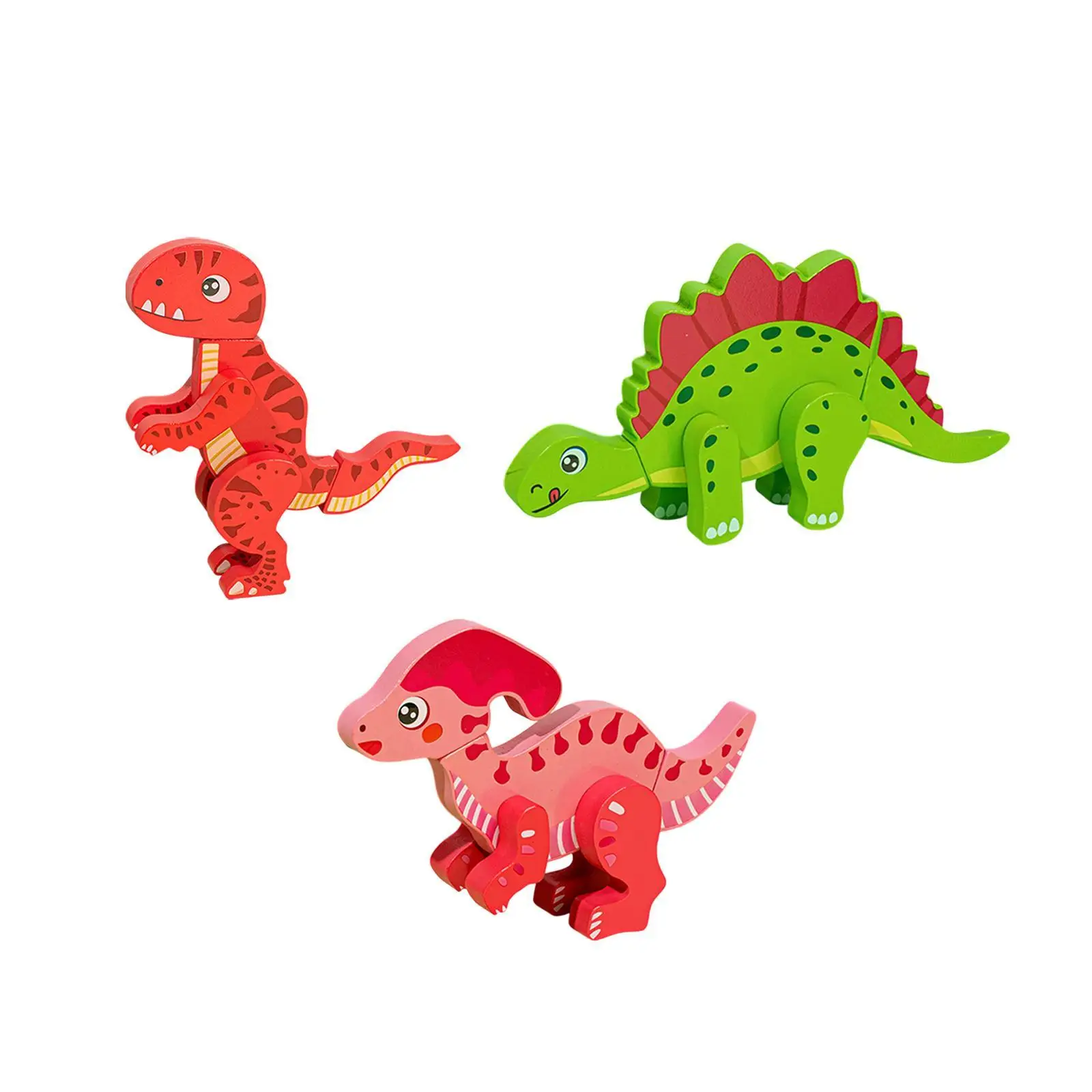 Jeu de puzzle dinosaure en bois pour garçons et filles de 1 à 5 ans, cadeaux d'anniversaire
