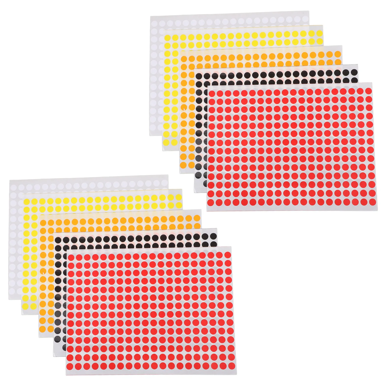 

10 Sheets Self Adhesive Dot Stickers Colored Coding Labels Perfect for Sorting Sealing Rewards Gift Boxes Packages Paper Bags