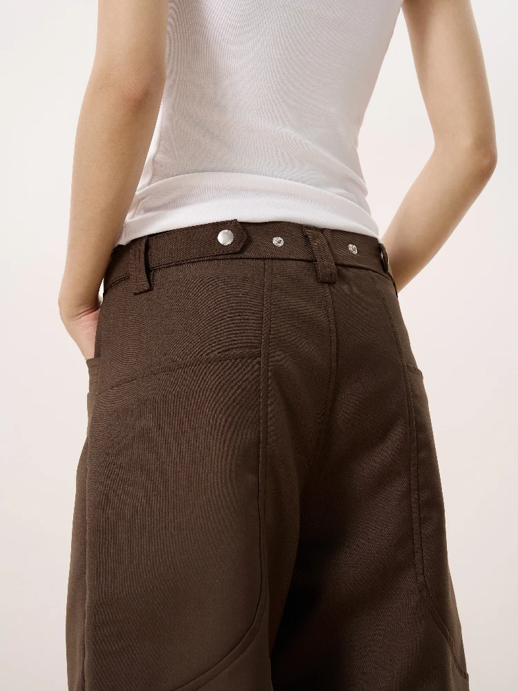 กางเกงสูทเอวจีบดีไซน์แบบอเมริกัน ทรงหลวม ขาตรง สไตล์ลำลอง เหมาะสำหรับใส่ไปทำงาน ทรงปกติ เนื้อผ้าบาง