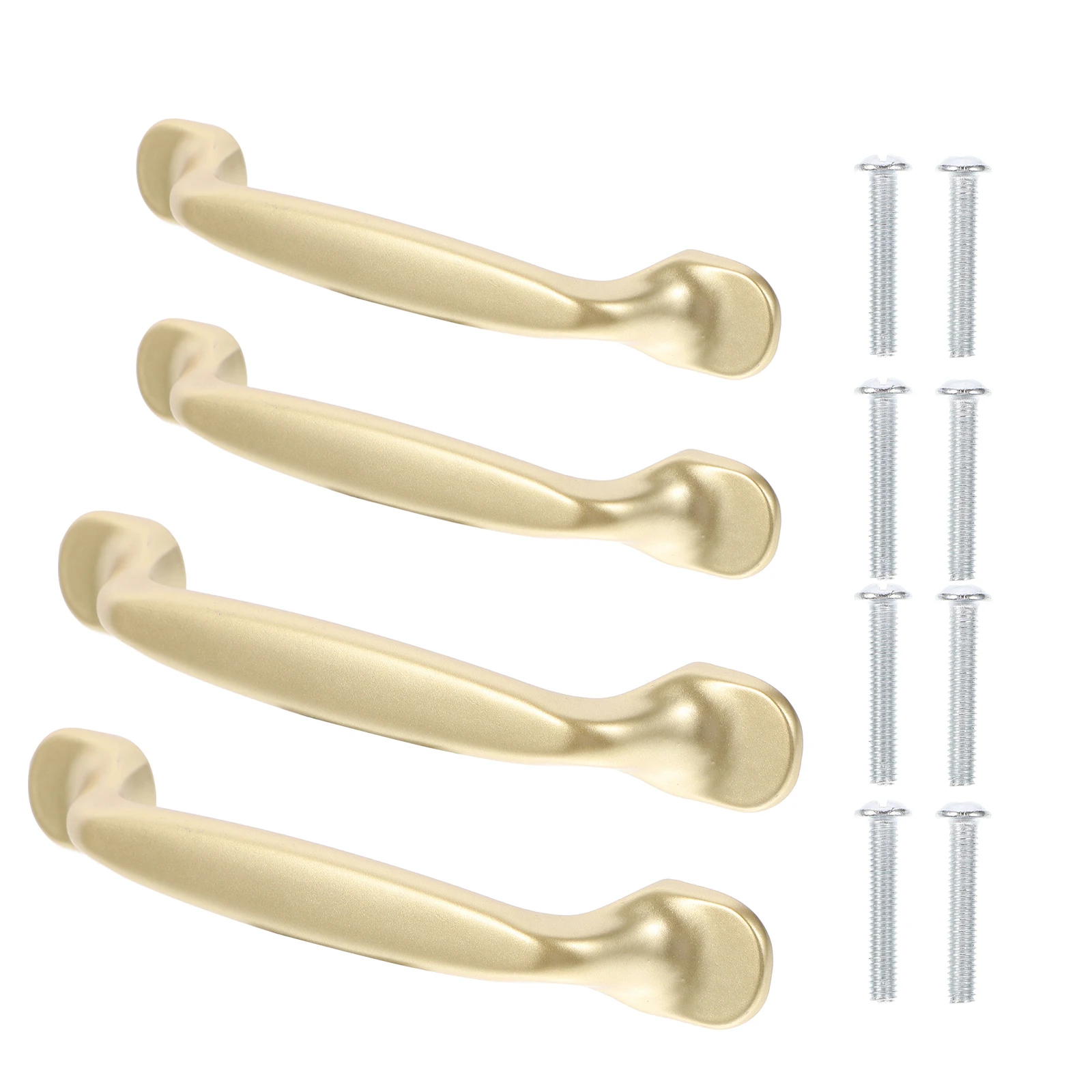 

4Pcs Aluminum Alloy Cabinet Handles Modern Drawer Pulls Kitchen Bathroom Wardrobe Hardware Smooth Non-rusting Sturdy Easy