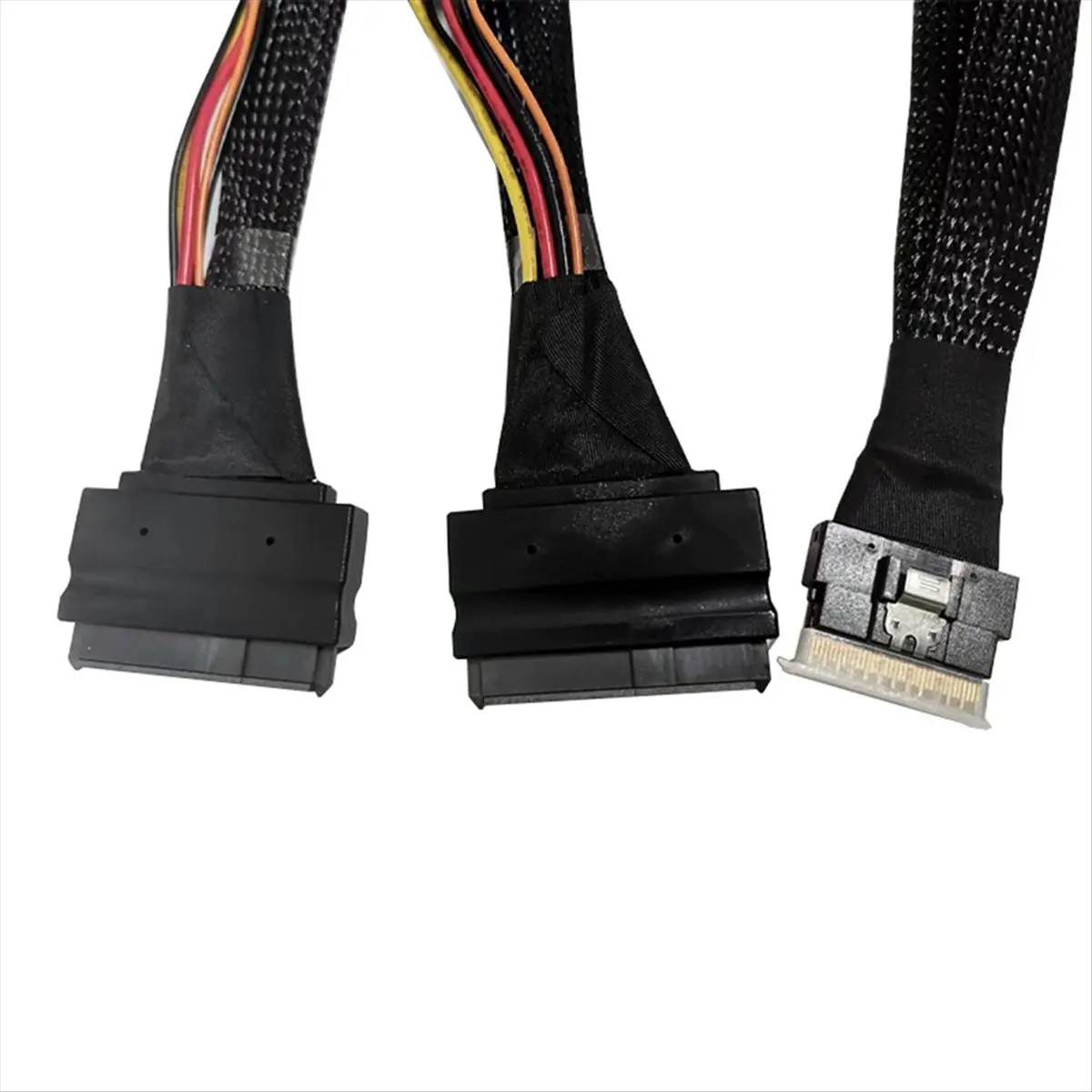 (A32M) Hard Drive Cable SFF8654(8I) Slim SAS to 2SFF8639 NVMe U.2 Hard Drive Cable Multi-Functional Hard Drive Accessories