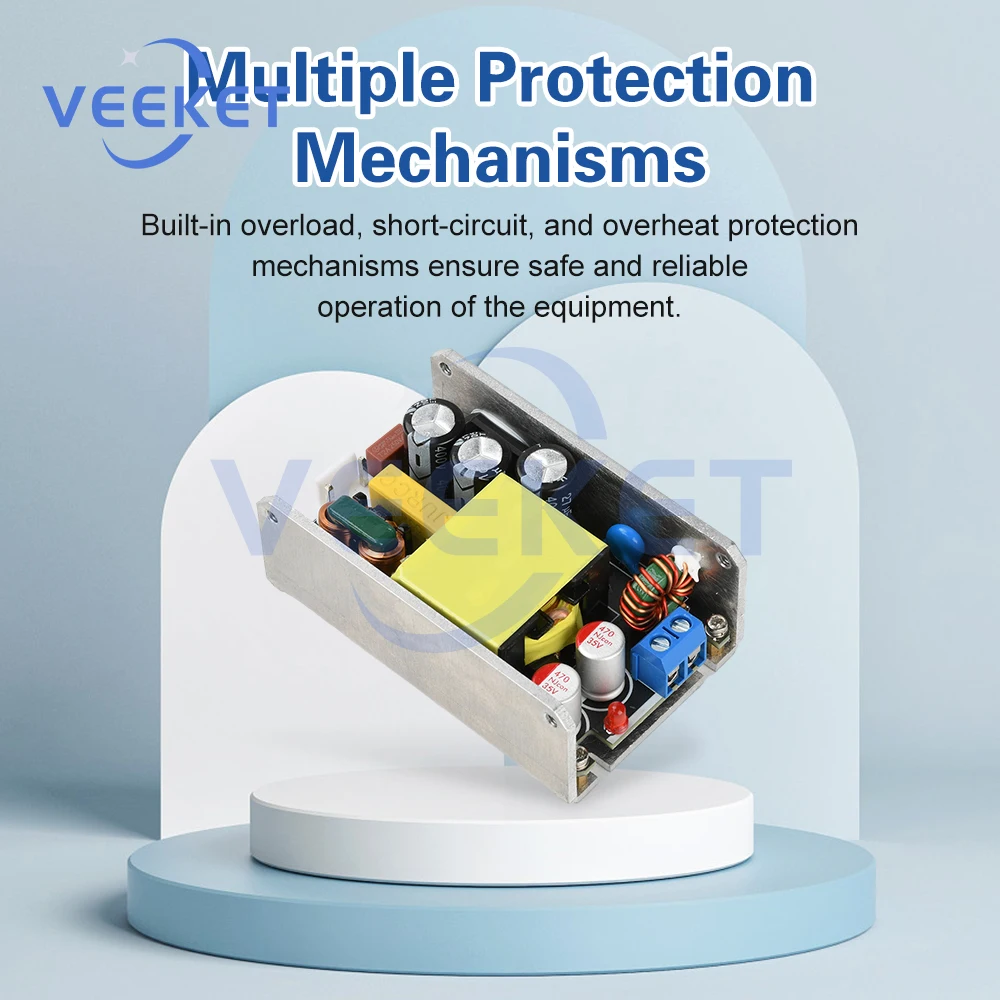 AC 95-265V to DC 24V4A 12V8A 100W Gallium Nitride Buck Converter High Power Switch Module Power Supply For Industrial Equipment