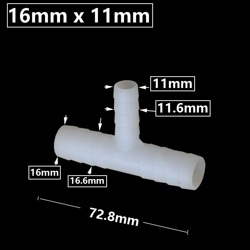 16/12/11/10/8/6/5mm wąż z tworzywa sztucznego złącze Barb krzyż Tee reduktor rozdzielacz wody montaż do hodowli irygationm łącznik rurowy