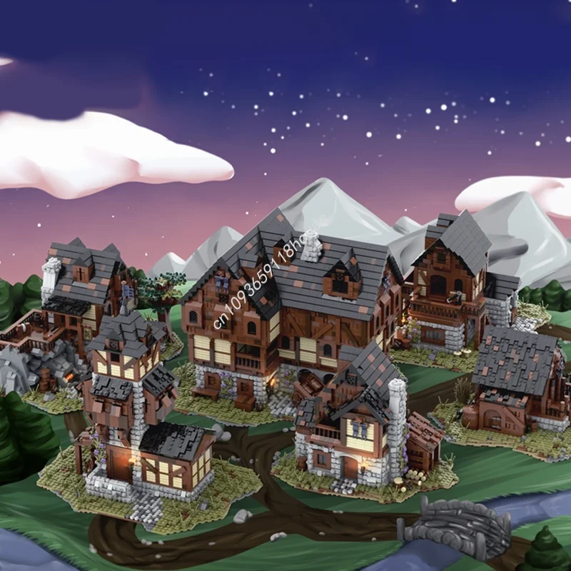 51593 قطعة MOC حزمة القرية الوسطى المتطرفة نموذج بناء هدية الكريسماس كتل ألعاب البناء تجميع فكرة ذاتية الصنع عيد ميلاد #3