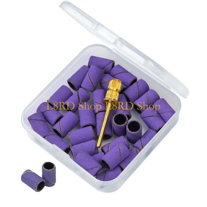 L8RD 30Pieces Electric Machine Drill Bits Sanding Bands Set for Nail Drill File Acrylic Nails Gel Removing Pedicur