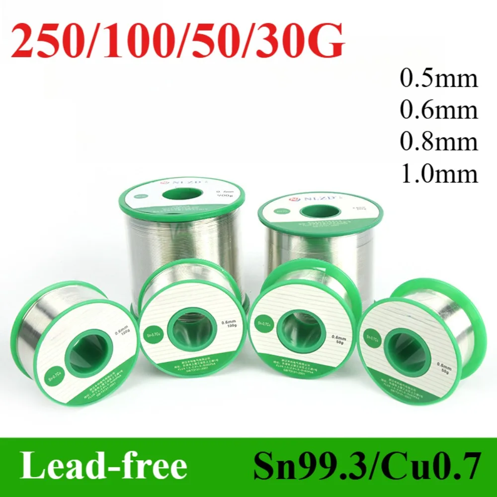 

Sn99.3/Cu0.7 Lead-free Solder Wire High Purity Soldering Wire Roll for Electronic Repair Environmental Protection tin Wire Flux