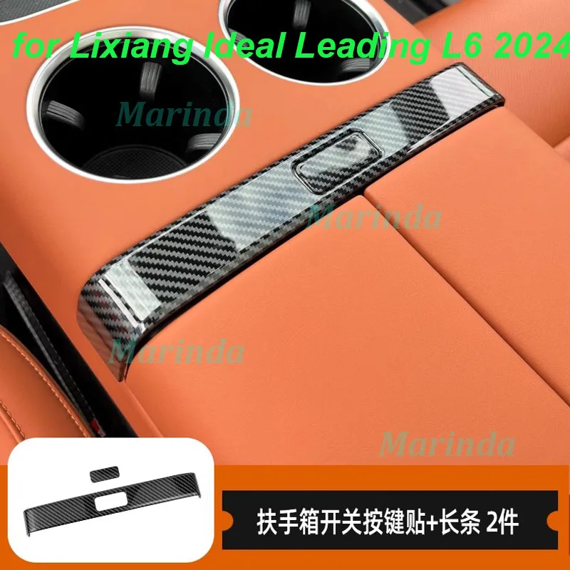 

Car Central Armrest Switch Button Sticker for LiXiang Ideal L6 2024 Armrest Case ABS Decorative Trim Paster Interior Accessories