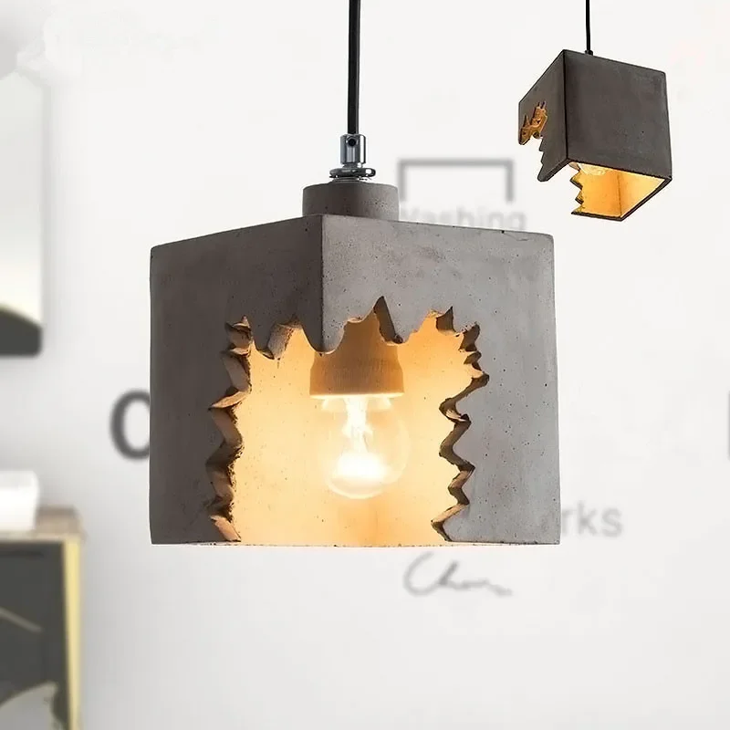 SANDYHA Lustre de Cimento Estilo Industrial Nórdico Personalidade Criativa Novidade Lâmpadas Adequado para Decoração de Quarto Café