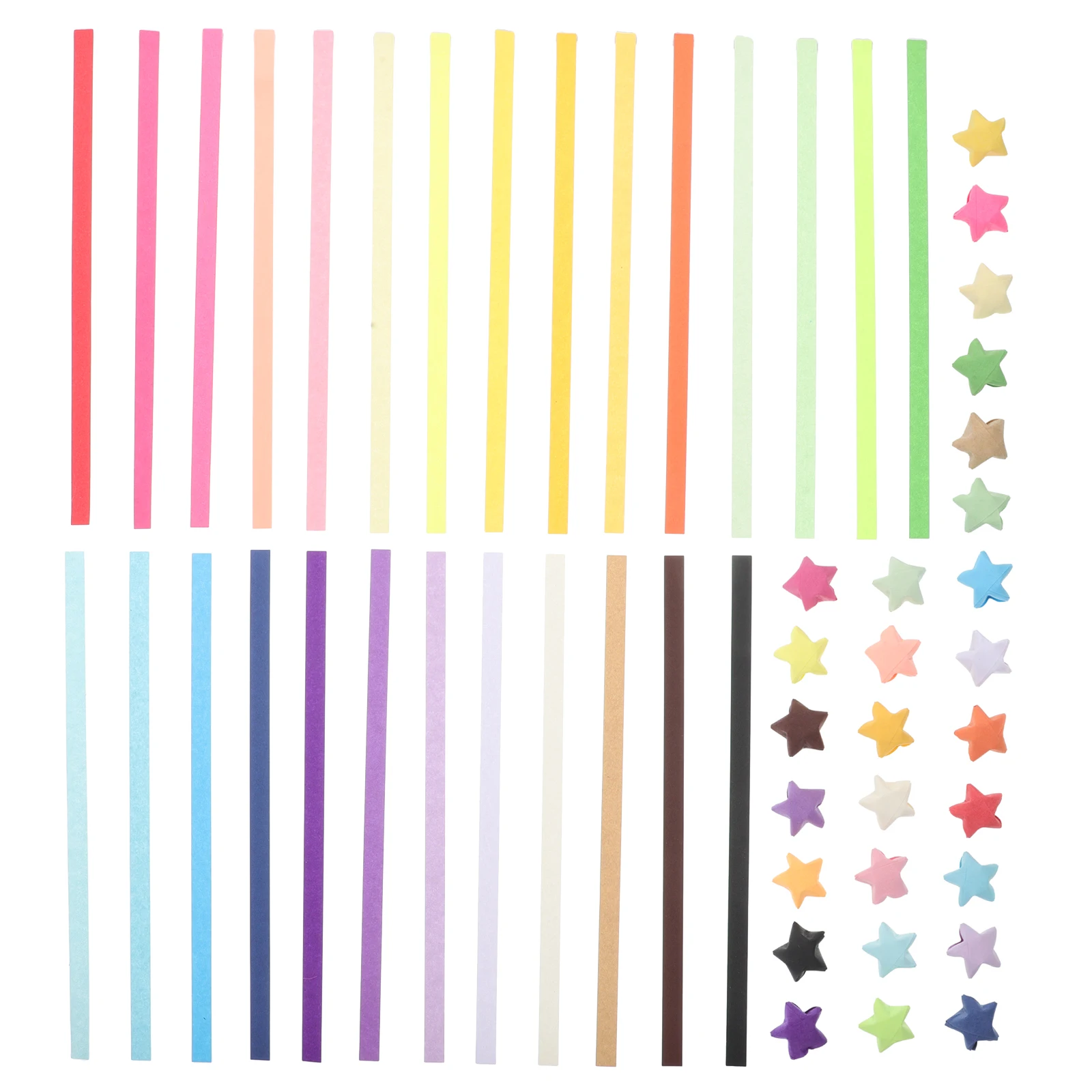 

2700 Pcs Origami Star Strips Double Sided Paper Craft DIY Decorative Folding Stars Colorful Art Supplies Family Fun