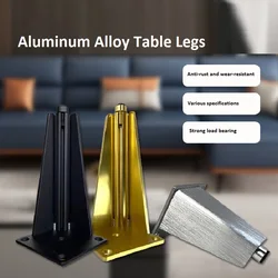 Adjustable All-Aluminum Furniture Feet Support Legs Cabinet Coffee Table Sofa Bed Chair Feet Metal Table Leg Column