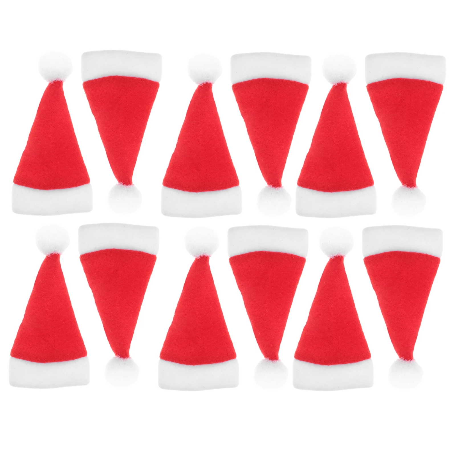 

36 Pcs Rustic Silverware Holder Lollipop Hats Mini Holiday Cap Craft Santa Pouch