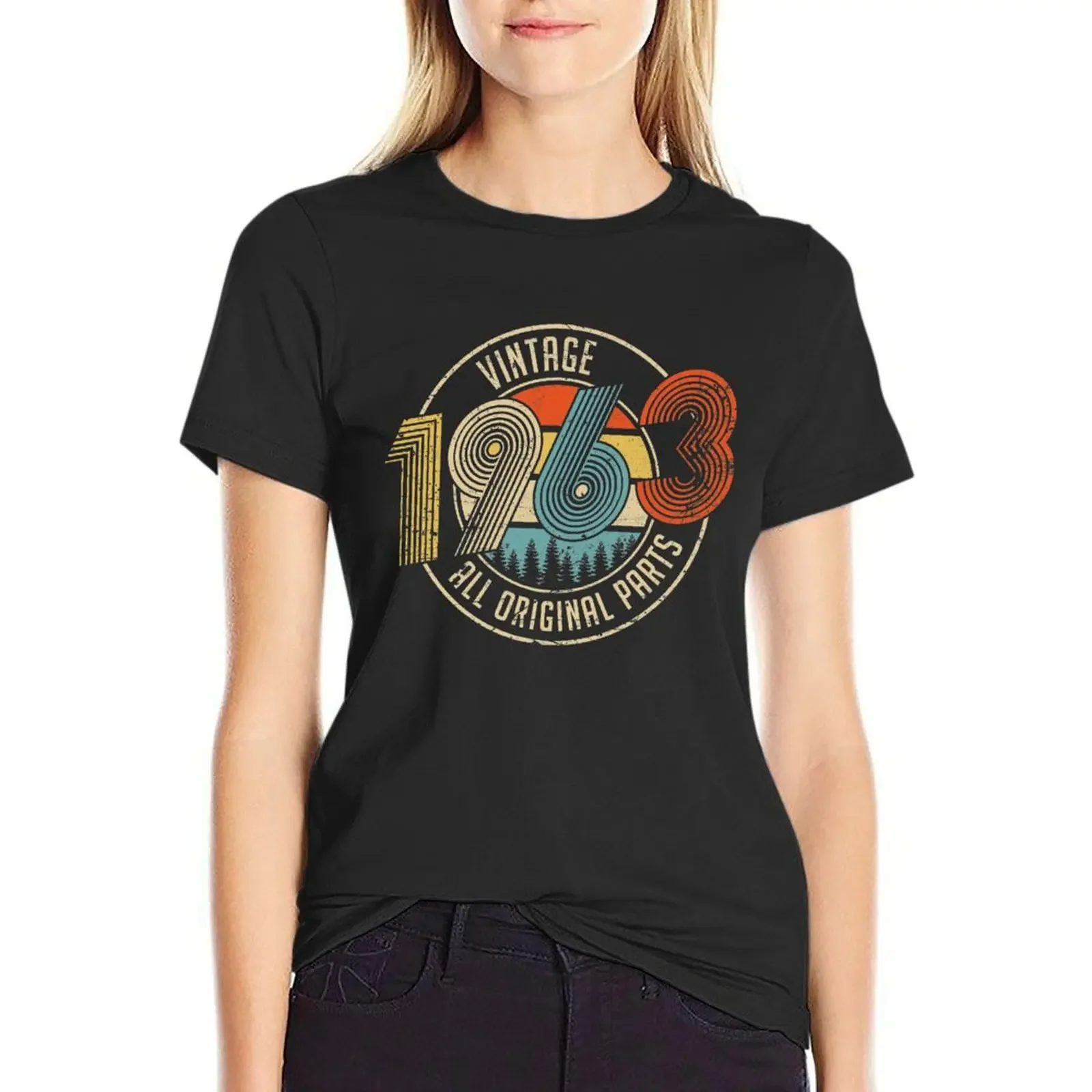 

Vintage 1963 All Original Parts birthday gifts T-Shirt new edition customs T-shirt Women