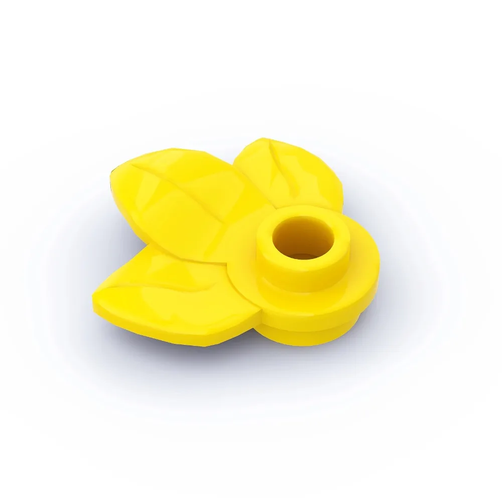 20PCS Bricks Parts 32607 Plant Plate 1x1 Round with 3-Leaf DIY MOC Building Blocks Compatible Assemble Bricks Toys