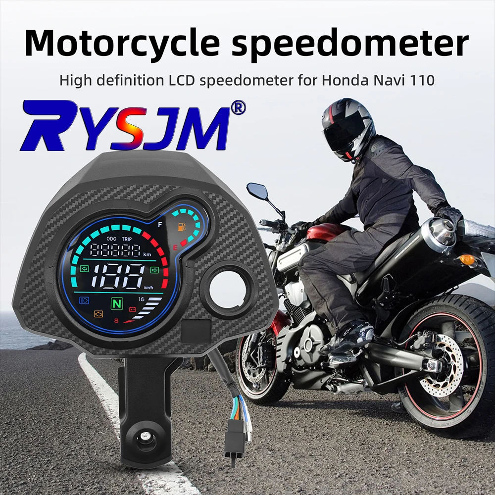 For Honda Navi 110 Navi110 Digital Waterproof Motor Dashboard Universal Motorcycle Digital Speedometer LCD Odometer Speed Meter