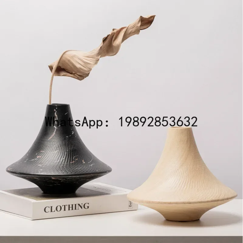 Kunstharz-Handwerk Konische Vase Blumenarrangement-Zubehör Geometrische Kreisförmige Ornamente Blumenvase Heimdekoration