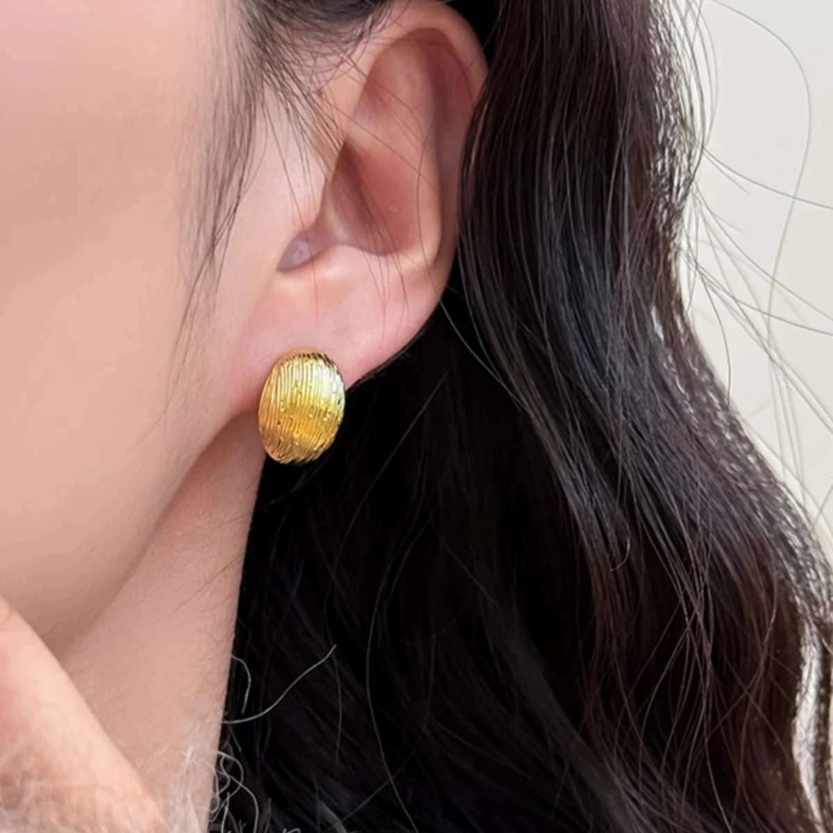 Silver Color Geometric Texture Ear Stud Earrings For Women Girl Trendy Elegant Daily Party Jewelry Accessories Gifts