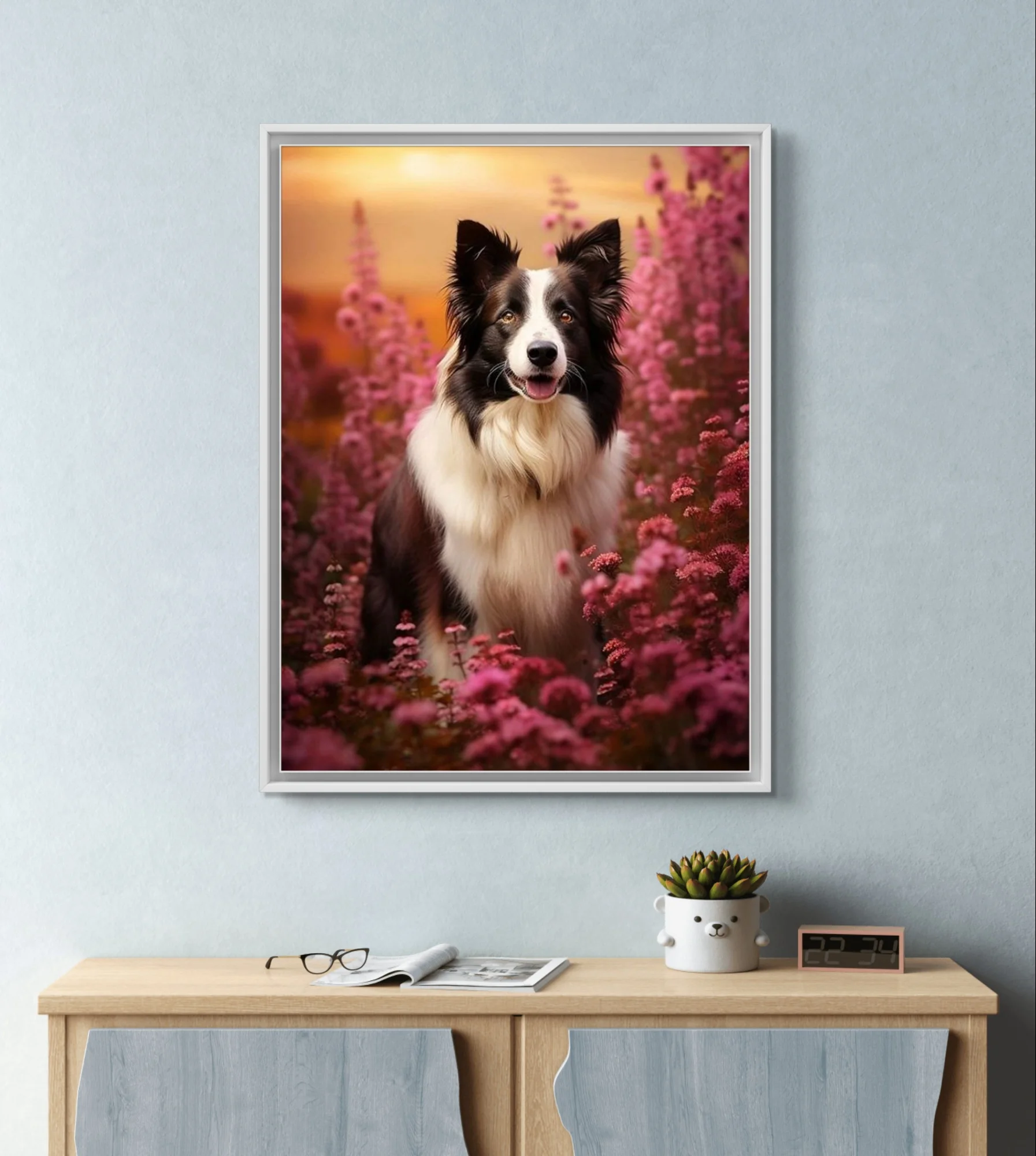 Border Collie Diy Diamond Painting Cute Pet Dog Portrait Diamond Embroidery Cross Stitch Interesting Hand Gifts Home Wall Decor