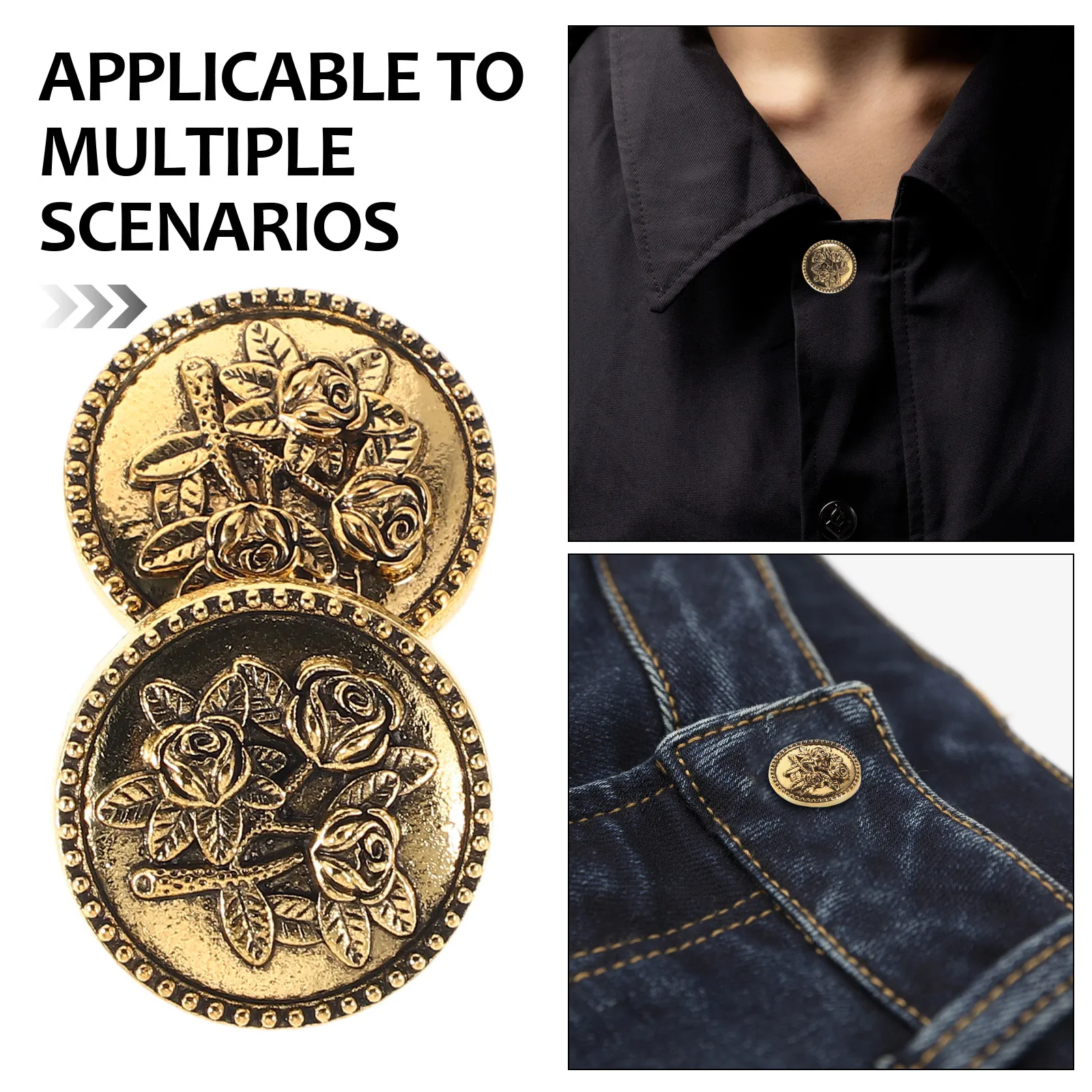 2Pcs Shirt Button Covers Vinta - Formal Wear Jewelry For Women ulasan dan harga