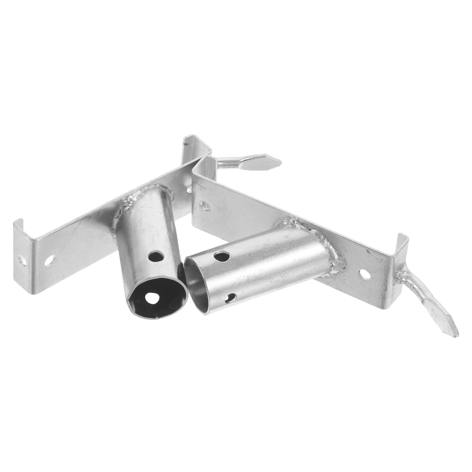 

2pcs Metal Brush Connector Iron Floor Tool Attachment For Scrub Broom Handle Adapter Outdoor Cleaning Yard Weeding Pole Mount