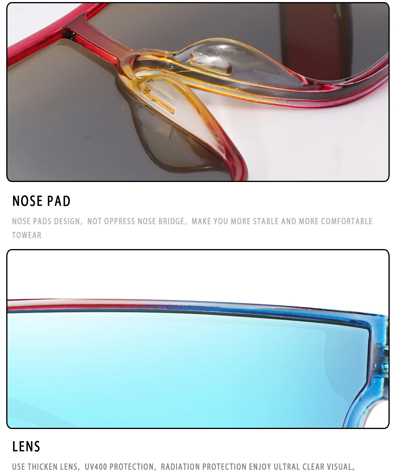 LOISRUBY Marke Sonnenbrille Outdoor Winddicht Radfahren Angeln Fahren UV400 Brillen Männer Frauen Sport Luxus Multi Farbe Sonnenbrille – Detail 16