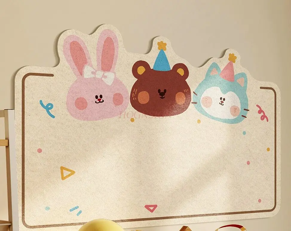 1 pçs dos desenhos animados feltro adesivo de parede foto parede fundo placa exibição adesivo de parede foto não precisa perfurar furos e não danificar o