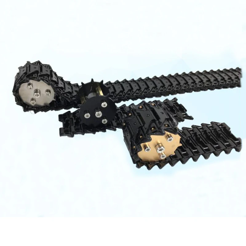 1PCS Model Tank Car Bottom Chassis Plastic/Metal Track Length 73cm/75cm Width 4.1cm Crawler Chain Tire for DIY Excavator Modify