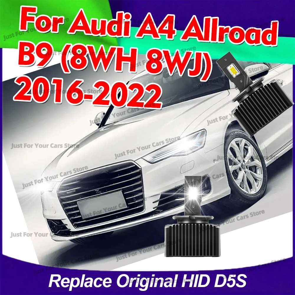 2x 6000K CSP 3570 Headlight D5S HID To LED Lamp Bulb 30000LM For Audi A4 Allroad B9 (8WH 8WJ) 2016 2017 2018 2019 2020 2021 2022