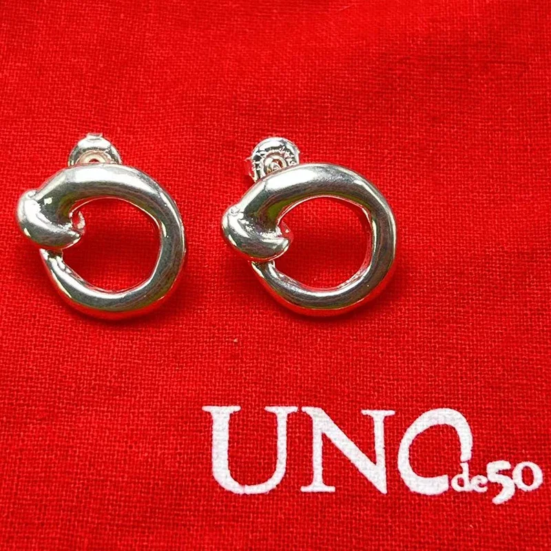 UNOde50-pendientes creativos exquisitos para mujer, bolsa de regalo de joyería romántica con bolsa, gran oferta, europeos y americanos, 2023