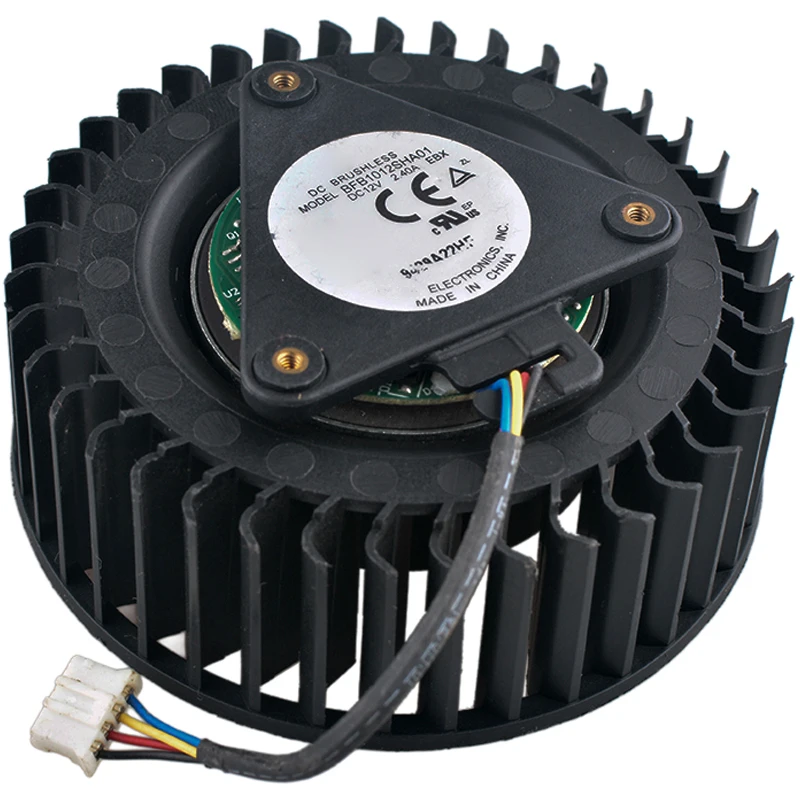 BFB1012SHA01 قطر 75 مم DC12V 2.40A 4-pin Turbofan مروحة تبريد لبطاقة الرسومات RX Vega 56/64 RTX5000