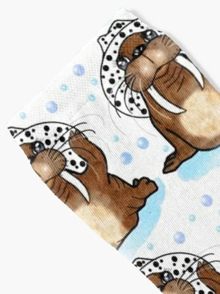 walrus - Hello Socks Lots designer Stockings anti-slip Socks Woman Men's