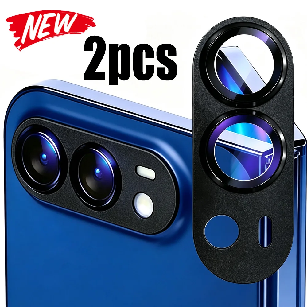 2Pcs 9HD Camera Lens Protector Cap for IPhone 18 Ultra Fold Alloy Armor Lens Anti-Scratch Armor Shockproof Protection Film