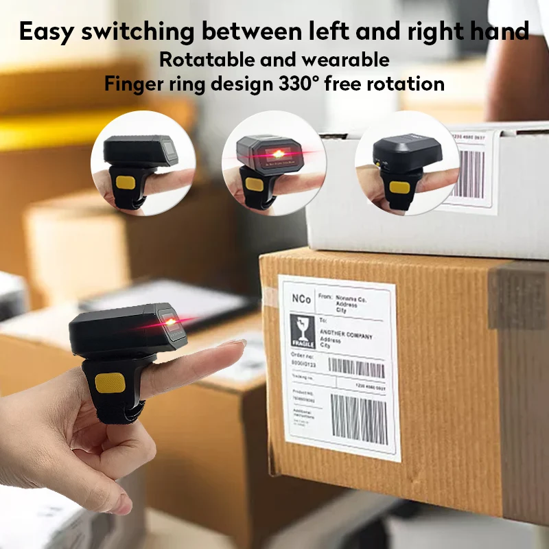 

Z38 Wearable Wireless Barcode Scanner Wireless Wearable Ring QR Code BT 2.4G Barcode Reader 1 Megapixel Scanner