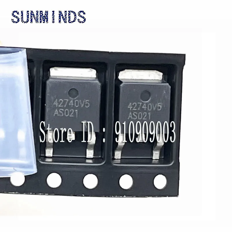 100% Original New 5pcs/lot 42740V5 TLE4274DV50 TO252 5Pins 0.4a 5v smd transistor