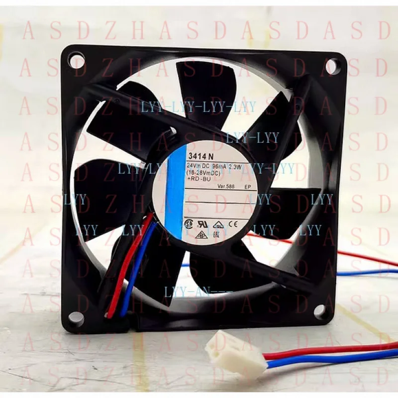 

Вентилятор охлаждения Z, 1 шт., 3414N, DC24V, 96mA, 2.3W, 9025, 9 см, 2-контактный, для охлаждения оборудования