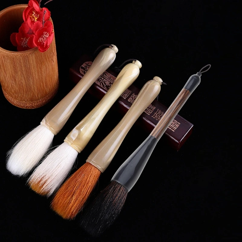 Chinese Calligraphy Brush Writing Brush Bear Hair Brush Hopper-shaped Weasel Hair Brush for Practice Chinese Calligraphy